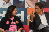 Entrevista coletiva com Fernando Haddad (PT) e Lcia Frana (PSB)