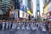 Tlayacapan Brigido Santamaria band play concert in Times Square