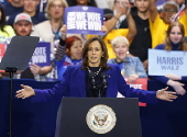 US Vice President Kamala Harris attends campaign event at Craig Ranch Regional Park