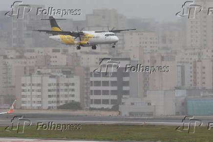 Manh com garoa no aeroporto de Congonhas