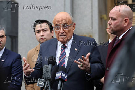 Former Trump lawyer and former New York City Mayor Giuliani arrives at U.S. Federal court, in New York