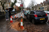 Storm Darragh hits Britain