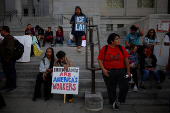 Demonstration against deportations, in Los Angeles