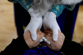 The Three Wise Men visit children and elderly people, ahead of the Epiphany parade, in Ronda