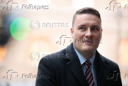 Britain?s Health Secretary Wes Streeting arrives at BBC Broadcasting House, ahead of his appearance on 'Sunday with Laura Kuenssberg'