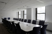 FILE PHOTO: A boardroom is seen in an office building in Manhattan, New York City, New York