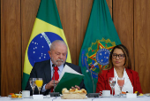 O presidente Luiz Incio Lula da Silva e a primeira dama Janja da Silva