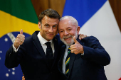 Presidente Lula recebe Emmanuel Macron no Palacio do Planalto