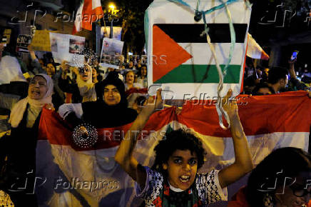 Demonstration in support of Palestinians, in Barcelona