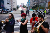 Demonstration to mark International Day for the Decriminalization and Legalization of Abortion, in Sao Paulo