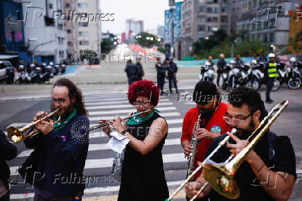 Demonstration to mark International Day for the Decriminalization and Legalization of Abortion, in Sao Paulo