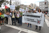 Manifestao contra, o Tnel Sena Madureira, o cortes de rvores e a desapropriao da comunidade Souza Ramos