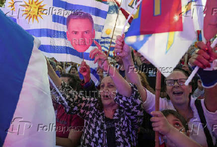 Uruguay's centre-left presidential candidate Yamandu Orsi holds his closing campaign rally, in Las Piedras