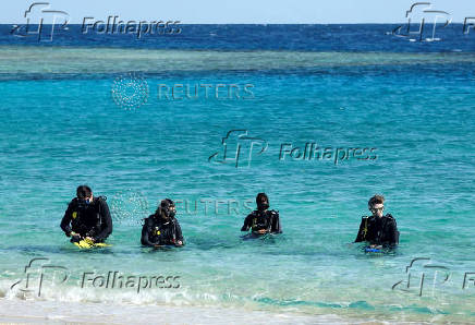 Marsa Alam off Egypt's Red Sea coast, one day after a tourist boat capsized in the area