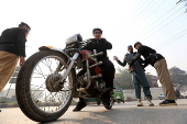 Security checkpoint on the eve of Christmas in Peshawar