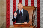 U.S. representatives gather to vote for their new Speaker of the House on the first day of the new Congress at the U.S. Capitol in Washington