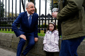 Tanaiste (Deputy Prime Minister) and Fianna Fail party's leader Micheal Martin announces his candidacy for the General election, in Dublin