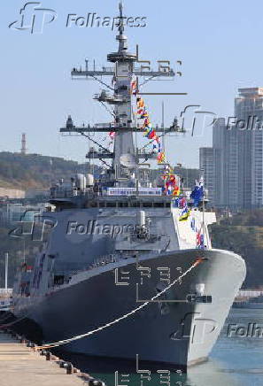 8,200-ton Aegis destroyer commissioning ceremony in Busan