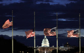 Flags at half-staff following the death of former President Jimmy Carter