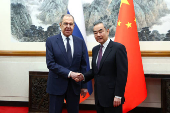 Russia's Foreign Minister Sergei Lavrov meets with China's Foreign Minister Wang Yi in Beijing