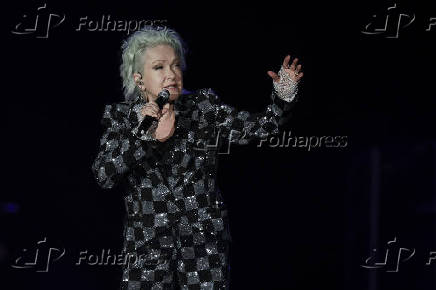 Show da cantora Cyndi Lauper, no palco Mundo, no Rock in Rio 2024