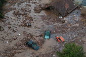 Aftermath of floods and landslides in the village of Donja Jablanica