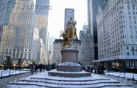 Vspera de natal na cidade de nova york.