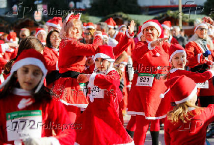 The annual Santa race competition in Skopje