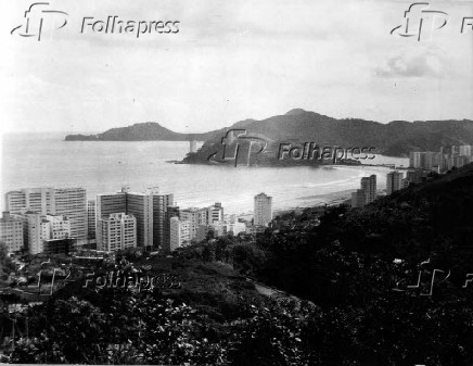 1965Vista da cidade de Santos, litoral