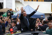 O presidente Jair Bolsonaro na Feira dos Importados, em Braslia (DF)