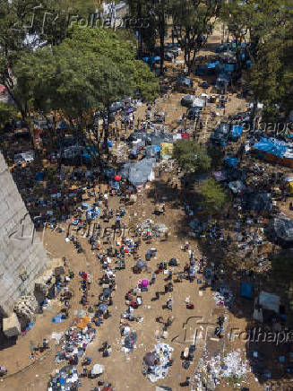 Praa Princesa Isabel, onde se encontra o novo local do fluxo da cracolndia