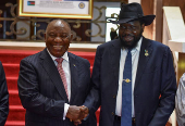 South Africa's President Cyril Ramaphosa visits South Sudan