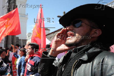 Marcha por el Da internacional de los Trabajadores en Quito