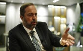 O ministro de Minas e Energia, Alexandre Silveira, durante entrevista  Folha em seu gabinete