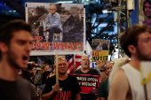 Protest against the government and to show support for the hostages who were kidnapped during the deadly October 7 attack, in Tel Aviv