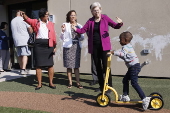 Senator Elizabeth Warren tours Head Start School