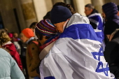 Vigil in Berlin to mark the anniversary of Hamas-led 07 October attack on Israel