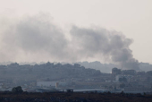 Smoke rises from North Gaza, amid the ongoing conflict in Gaza between Israel and Hamas, as seen from Israel