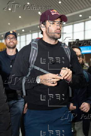 Italian Davis Cup player Matteo Berrettini arrives at Fiumicino airport