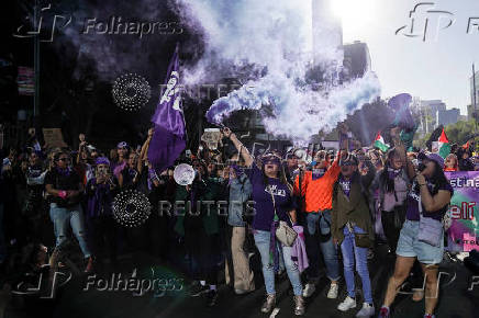 Protest to mark the International Day for the Elimination of Violence Against Women, in Mexico City