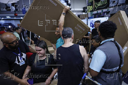 Black Friday anticipado en la ciudad de Sao Paulo, Brasil