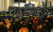 Georgian opposition supporters protest against government's EU application delay