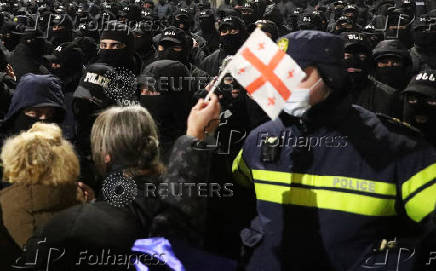 Georgian opposition supporters protest against government's EU application delay