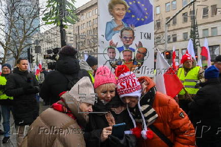 Polish farmers protest in Warsaw