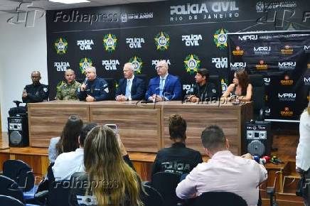 Coletiva de imprensa sobre operao Torniquete na Cidade da Polcia no RJ