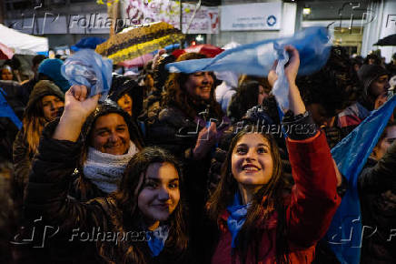 Manifestantes contra a legalizao do aborto na Argentina