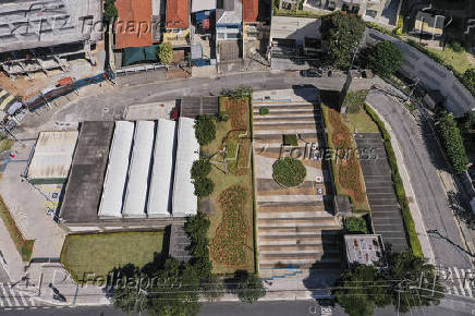 Vista de drone da estao de metr Vila Madalena