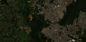 A satellite image shows a view of an area before flooding in Sao Leopoldo
