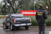 Polcia Federal na sede da Odebrecht durante apreenso da Operao Lava Jato