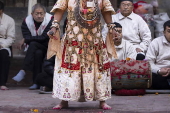 Hindu devotees take part in Naradevi dance festival in Kathmandu